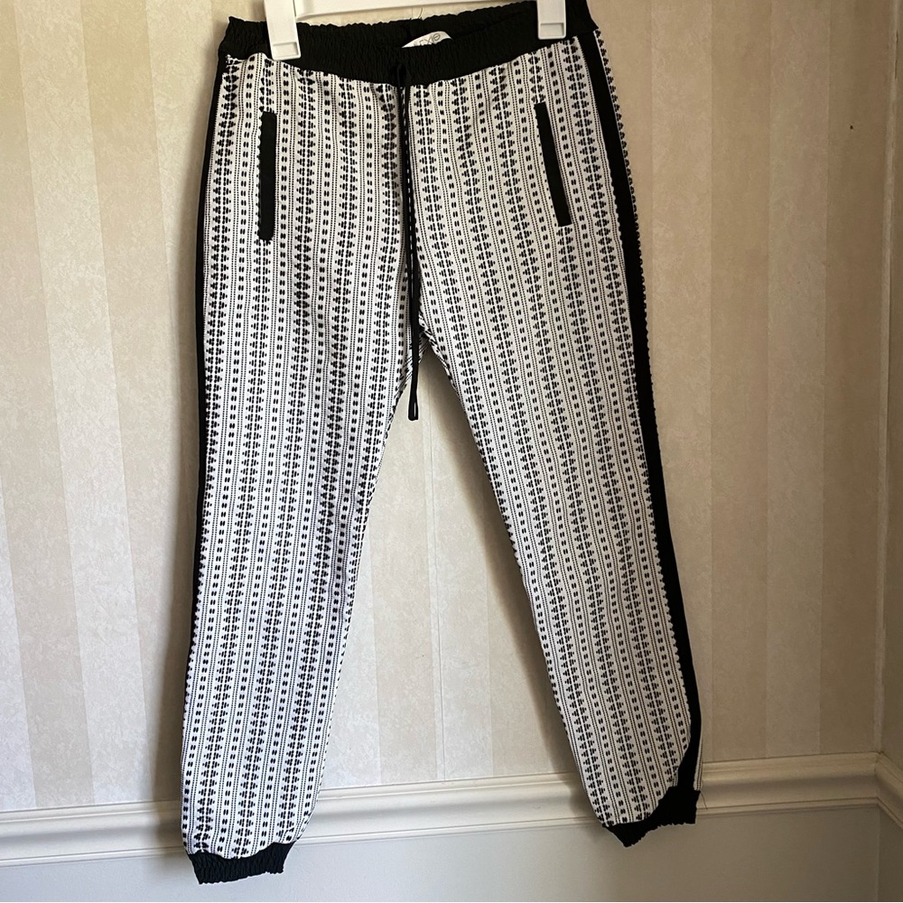 Alexis Black and White Sweatpants Size XS